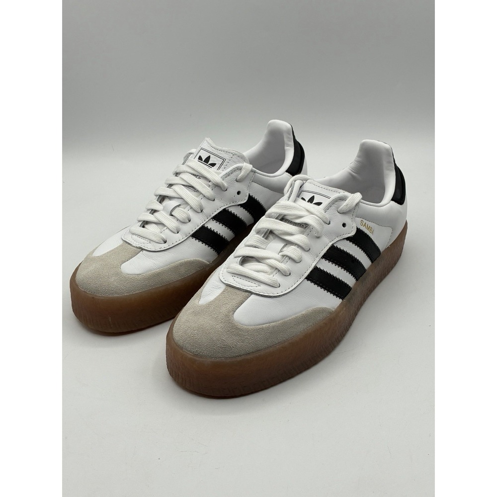 Adidas Originals SAMBAE Women's Shoes White Black Gum JI1349 Size 7.5 New NIB